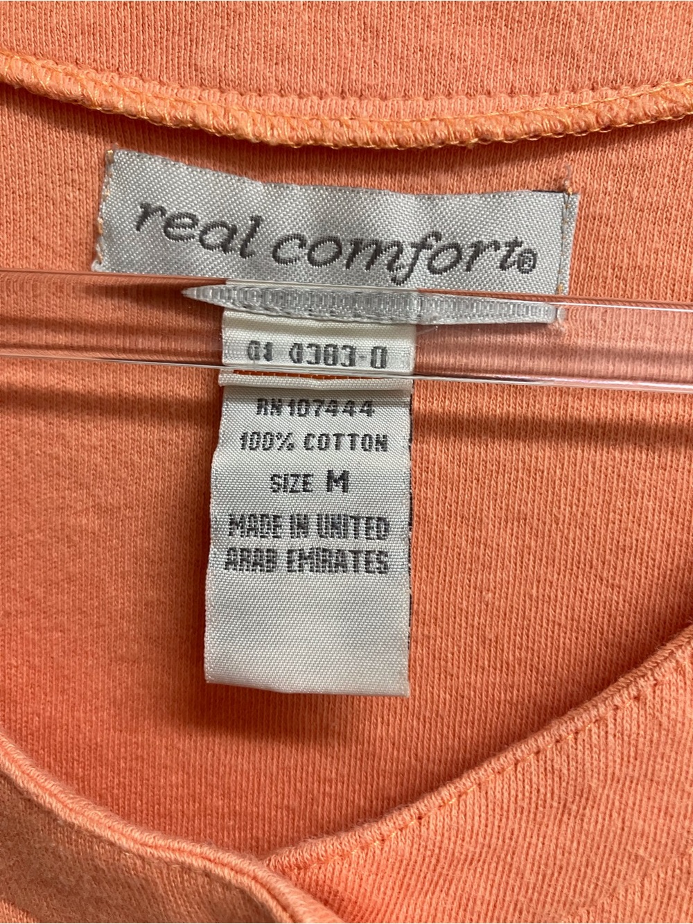 Comfortable Peach Button-Front Short Sleeve Top - Picture 11 of 12